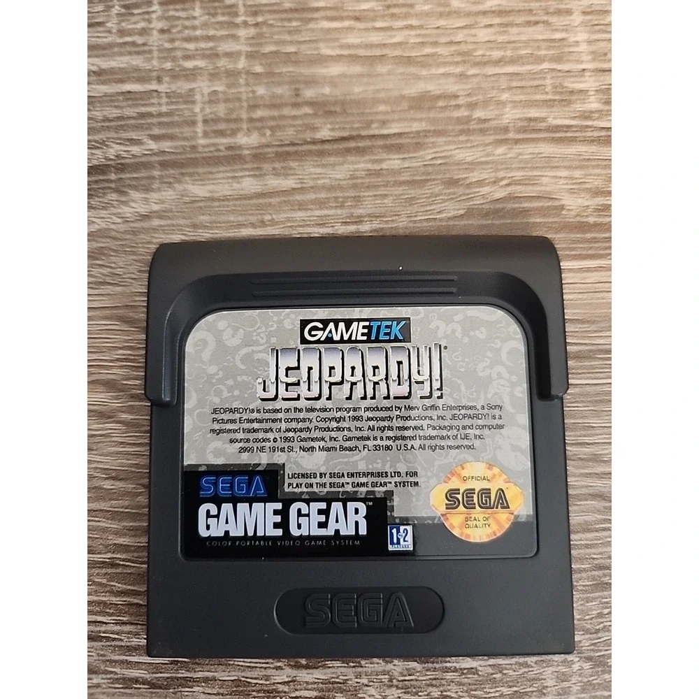 USED‎ SEGA Jeopardy GAME GEAR WITH CASE & INSTRUCTION MANUAL